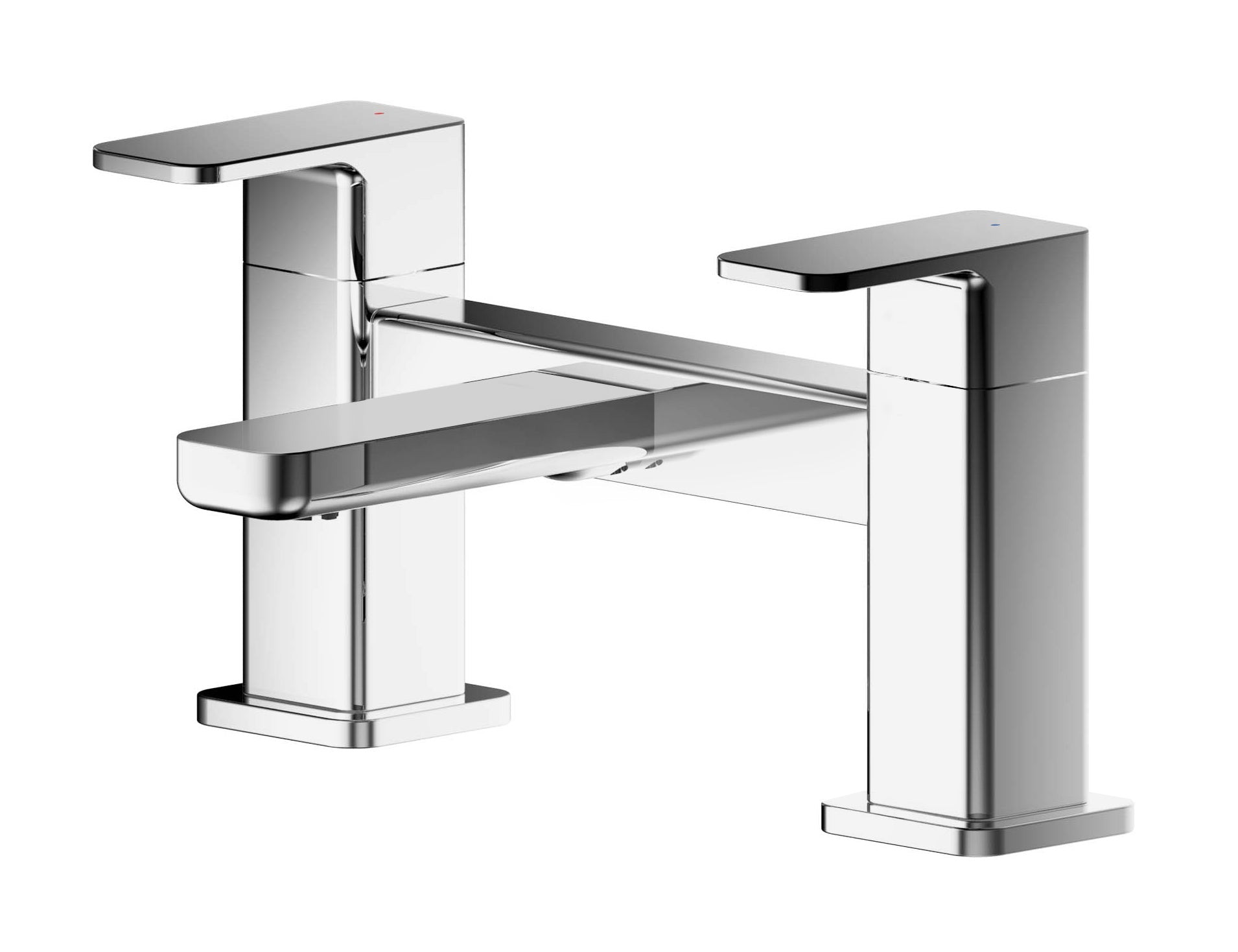 Nui Windon Deck Mounted Bath Filler Contemporary Chrome Brass 136x230x147mm - JJ Building Materials