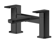 Nui Windon Deck Mounted Bath Filler Contemporary Matt Black Brass 136x230x147mm - JJ Building Materials