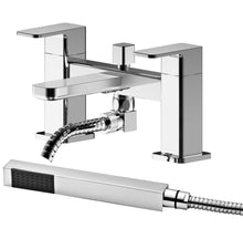 Nui Windon Deck Mounted Bath Shower Mixer With Kit Contemporary Chrome Brass,brass ABS 136x230x147mm - JJ Building Materials