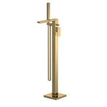 Nui Windon Freestanding Bath Shower Mixer Contemporary Brushed Brass Brass ABS,plastic 880x180x357mm - JJ Building Materials