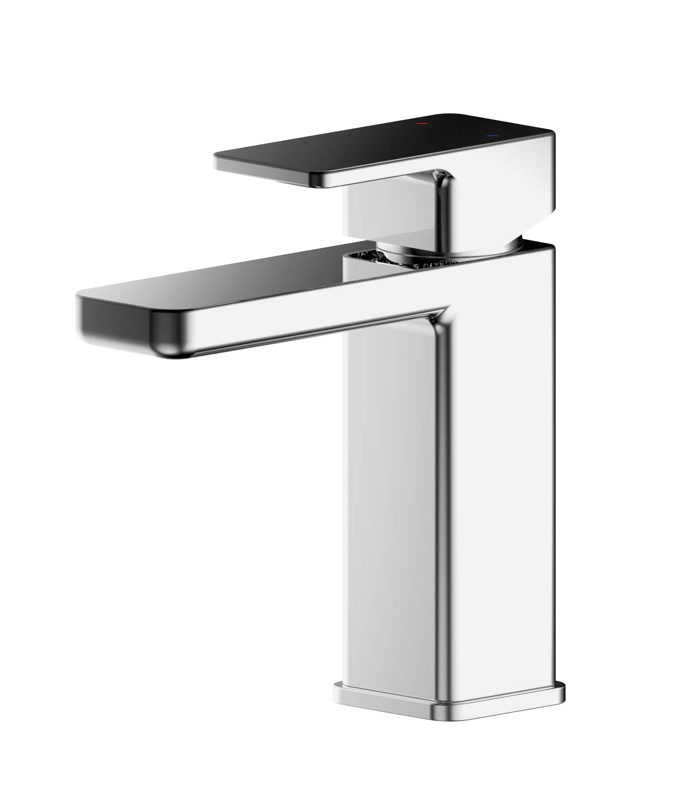 Nui Windon Mini Basin Mixer With Push Button Waste Contemporary Chrome Brass,plastic 140x48x129mm - JJ Building Materials