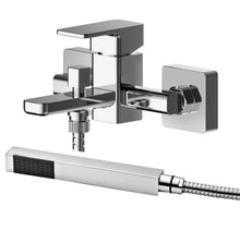 Nui Windon Wall Mounted Bath Shower Mixer With Kit Contemporary Chrome Brass ABS,plastic 105x180x141mm - JJ Building Materials
