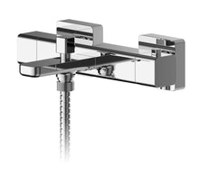 Nui Windon Wall Mounted Thermostatic Bath Shower Mixer Contemporary Chrome Brass,brass ABS 40x252x150mm - JJ Building Materials