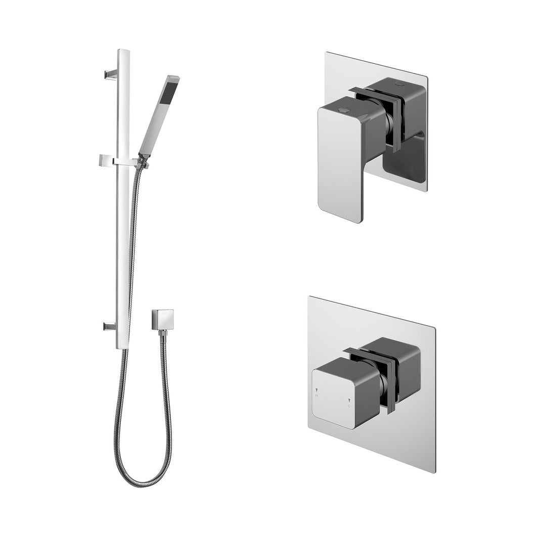 Nuie 1 Outlet Bundle Windon Contemporary Chrome Brass ABS - SBS127ST1 - JJ Building Materials