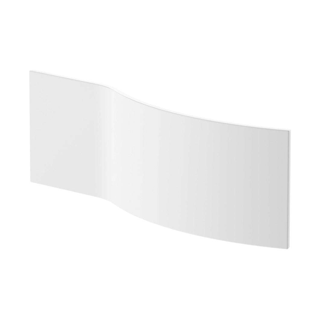 Nuie 1500mm B Shaped Front Panel Contemporary White Acrylic 500x1500x30mm - JJ Building Materials