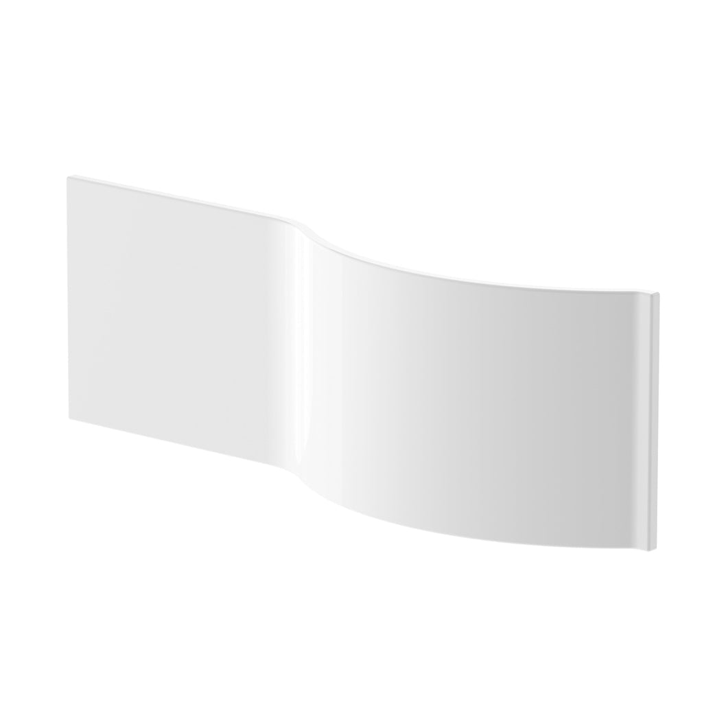 Nuie 1500mm P Shaped Front Panel Contemporary European White Acrylic 500x1500x30mm - JJ Building Materials