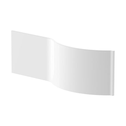 Nuie 1500mm P Shaped Front Panel Contemporary European White Acrylic 500x1500x30mm - JJ Building Materials