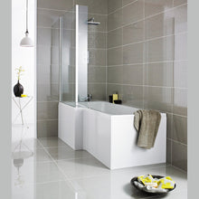 Nuie 1500mm Square Showerbath Front Panel Contemporary White Acrylic 500x1500x150mm - JJ Building Materials