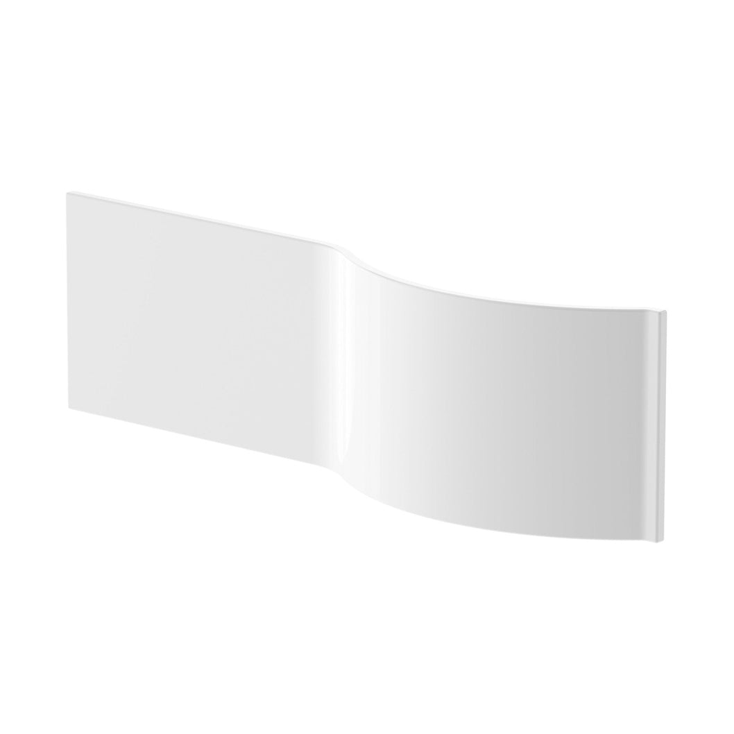 Nuie 1700mm P Shaped Front Panel Contemporary European White Acrylic 500x1700x30mm - JJ Building Materials