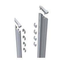 Nuie 1850mm Enclosure Screw Cover Kit Chrome Contemporary Aluminium 1850x43x12mm - JJ Building Materials