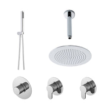 Nuie 2 Outlet Arvan Double Bundle With Stop Taps Contemporary Chrome Brass ABS - JJ Building Materials