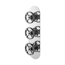 Nuie 2 Outlet Valves Triple Valve Traditional Chrome Brass ABS 280x80x143mm - JJ Building Materials