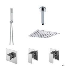 Nuie 2 Outlet Windon Double Shower Bundle Contemporary Chrome Brass ABS,stainless Steel - JJ Building Materials