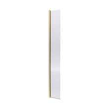 Nuie 300mm Fluted Hinged Flipper Screen Contemporary Brushed Brass Aluminium 1850x322x27mm - JJ Building Materials
