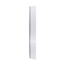 Nuie 300mm Fluted Hinged Flipper Screen Contemporary Chrome Aluminium 1850x322x27mm - JJ Building Materials