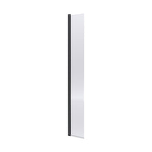 Nuie 300mm Fluted Hinged Flipper Screen Contemporary Matt Black Aluminium 1850x322x27mm - JJ Building Materials