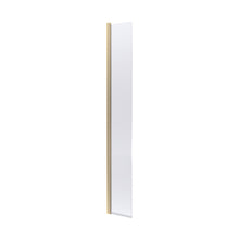 Nuie 300mm Hinged Flipper Screen Contemporary Brushed Brass Aluminium 1850x322x27mm - JJ Building Materials
