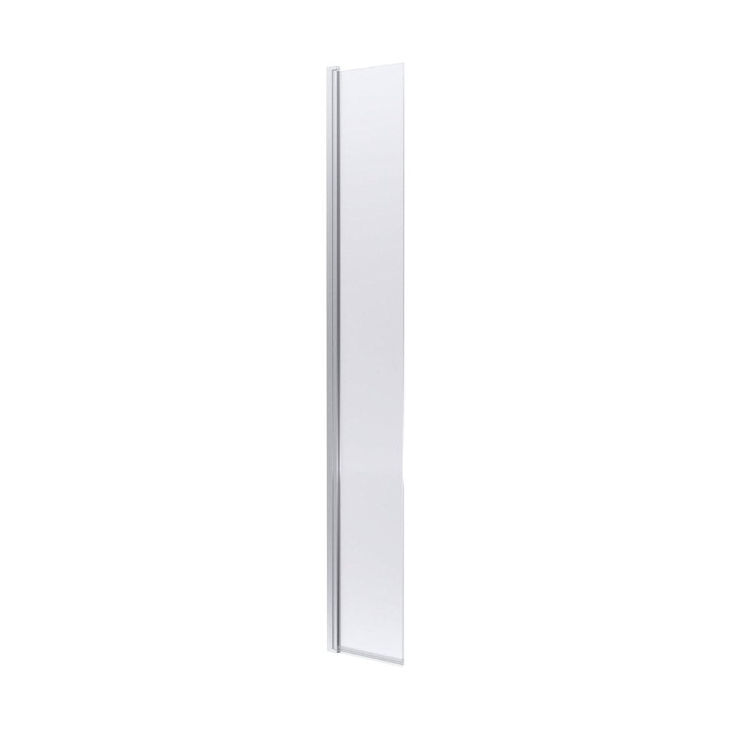 Nuie 300mm Hinged Flipper Screen Contemporary Chrome Aluminium 1850x322x27mm - JJ Building Materials