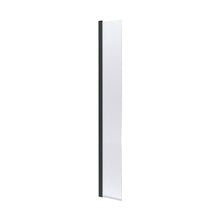 Nuie 300mm Hinged Flipper Screen Contemporary Matt Black Aluminium 1850x322x27mm - JJ Building Materials