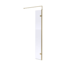 Nuie 300mm Wetroom Swing Screen Contemporary Brushed Brass Aluminium 1850x322x27mm - JJ Building Materials