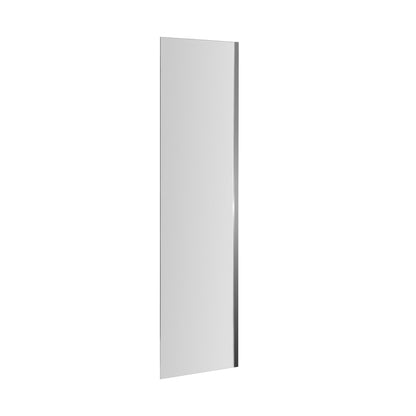 Nuie 350mm Fixed Bath Screen Contemporary Chrome Aluminium 1400x350x26mm - JJ Building Materials