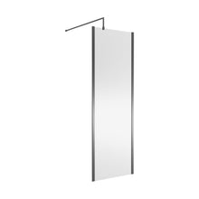 Nuie 700mm Wetroom Screen Outer Frame 1850x8mm - Brushed Pewter Contemporary Aluminium 1850x698x13mm - JJ Building Materials