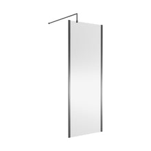 Nuie 760mm Wetroom Screen Outer Frame 1850x8mm - Brushed Pewter Contemporary Aluminium 1850x758x13mm - JJ Building Materials