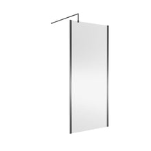 Nuie 900 Wetroom Screen Outer Frame 1850x8mm - Brushed Pewter Contemporary Aluminium 1850x898x13mm - JJ Building Materials
