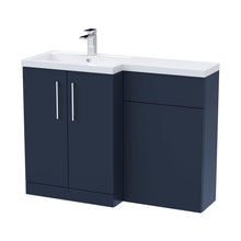Nuie Arno 1100mm Left Hand Combination Contemporary Midnight Blue MFC Painted Matt 858x1105x390mm - JJ Building Materials