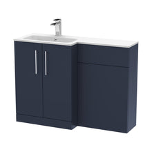 Nuie Arno 1100mm Left Hand Combination Contemporary Midnight Blue MFC Painted Matt,stone 858x1105x390mm - ARN2912L - JJ Building Materials