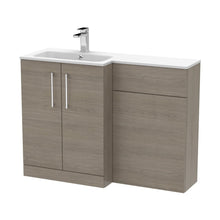 Nuie Arno 1100mm Left Hand Combination Contemporary Solace Oak MFC Textured Woodgrain,stone 858x1105x390mm - ARN2512L - JJ Building Materials