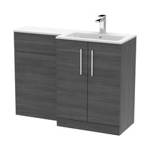 Nuie Arno 1100mm Right Hand Combination Contemporary Anthracite Woodgrain MFC Textured Woodgrain,stone 858x1105x390mm - ARN512R - JJ Building Materials