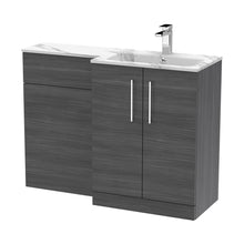 Nuie Arno 1100mm Right Hand Combination Contemporary Anthracite Woodgrain MFC Textured Woodgrain,stone 858x1105x390mm - ARN513R - JJ Building Materials
