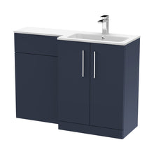 Nuie Arno 1100mm Right Hand Combination Contemporary Midnight Blue MFC Painted Matt,stone 858x1105x390mm - ARN2912R - JJ Building Materials