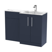 Nuie Arno 1100mm Right Hand Combination Contemporary Midnight Blue MFC Painted Matt,stone 858x1105x390mm - ARN2913R - JJ Building Materials