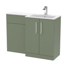 Nuie Arno 1100mm Right Hand Combination Contemporary Satin Green MFC Painted Matt,stone 858x1105x390mm - ARN812R - JJ Building Materials