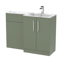 Nuie Arno 1100mm Right Hand Combination Contemporary Satin Green MFC Painted Matt,stone 858x1105x390mm - ARN813R - JJ Building Materials