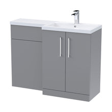 Nuie Arno 1100mm Right Hand Combination Contemporary Satin Grey MFC Painted Matt 858x1105x390mm - JJ Building Materials