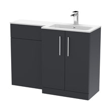 Nuie Arno 1100mm Right Hand Combination Contemporary Soft Black MFC Painted Matt,stone 858x1105x390mm - ARN1412R - JJ Building Materials