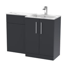 Nuie Arno 1100mm Right Hand Combination Contemporary Soft Black MFC Painted Matt,stone 858x1105x390mm - ARN1413R - JJ Building Materials