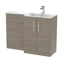Nuie Arno 1100mm Right Hand Combination Contemporary Solace Oak MFC Textured Woodgrain,stone 858x1105x390mm - ARN2513R - JJ Building Materials