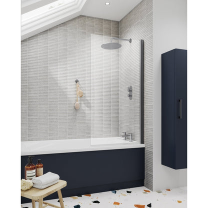 Nuie Arno 300mm Tall Unit (1 Door) Contemporary Midnight Blue MFC Painted Matt 1433x300x253mm - JJ Building Materials