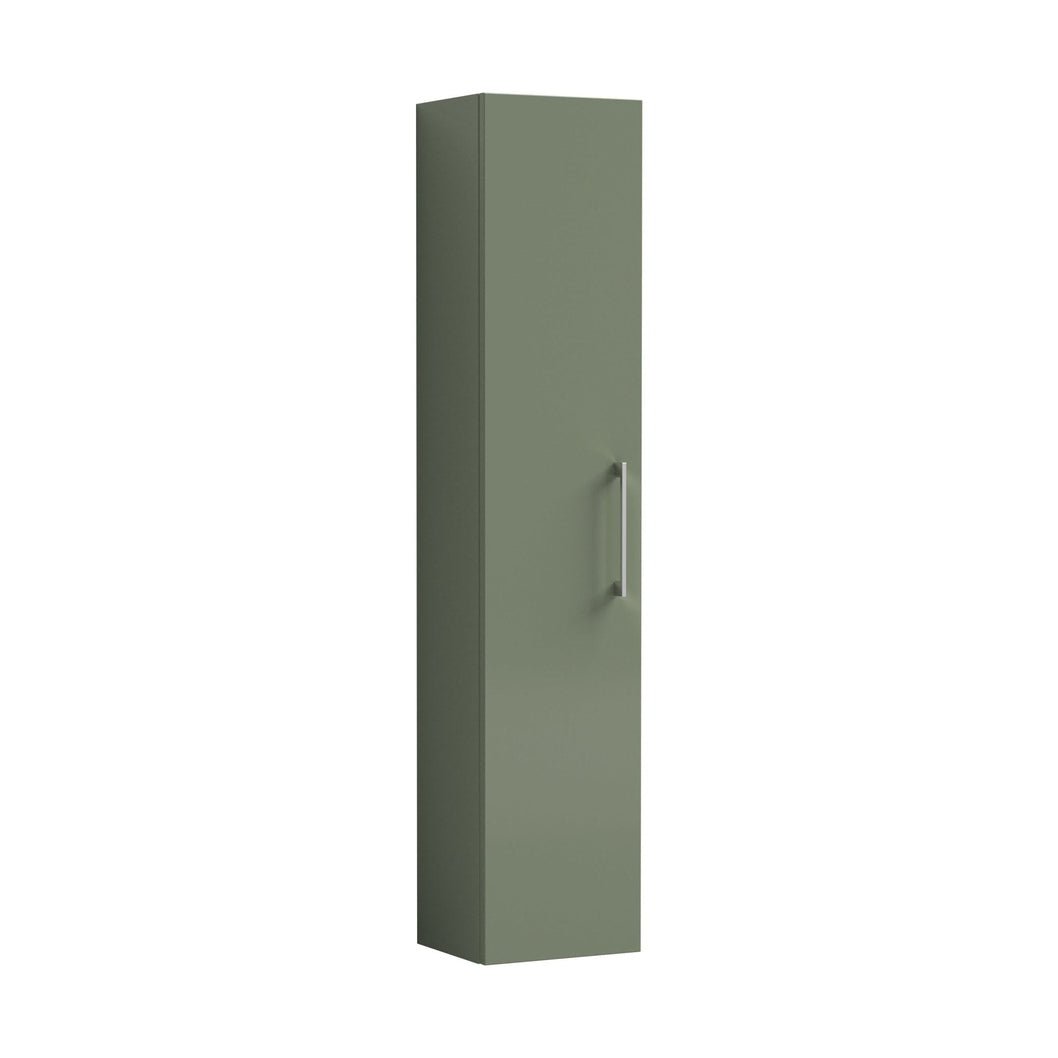 Nuie Arno 300mm Tall Unit (1 Door) Contemporary Satin Green MFC Painted Matt 1433x300x253mm - JJ Building Materials