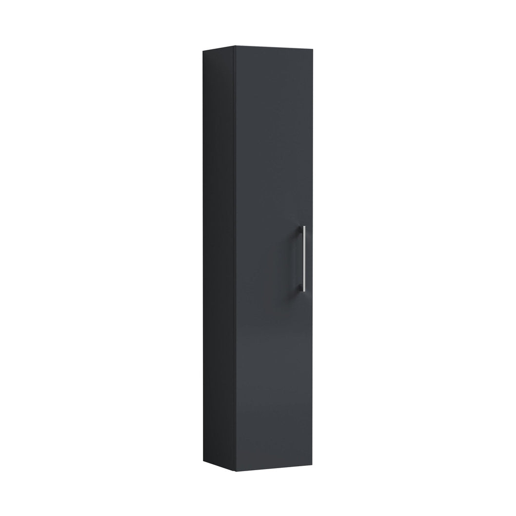 Nuie Arno 300mm Tall Unit (1 Door) Contemporary Soft Black MFC Painted Matt 1433x300x253mm - JJ Building Materials