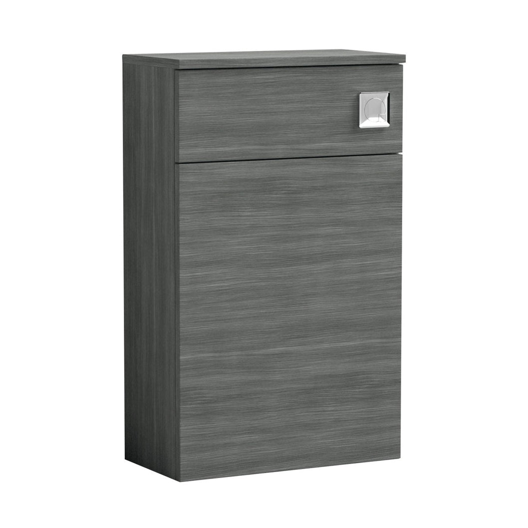 Nuie Arno 500 Wc Unit (235 Deep) Contemporary Anthracite Woodgrain MFC Textured Woodgrain 818x502x253mm - JJ Building Materials