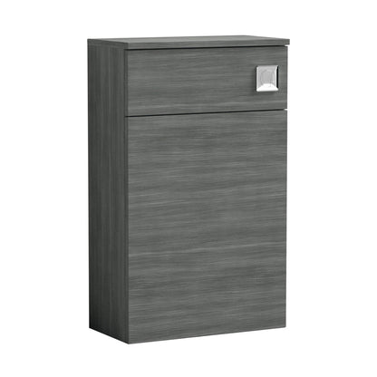 Nuie Arno 500 Wc Unit (235 Deep) Contemporary Anthracite Woodgrain MFC Textured Woodgrain 818x502x253mm - JJ Building Materials