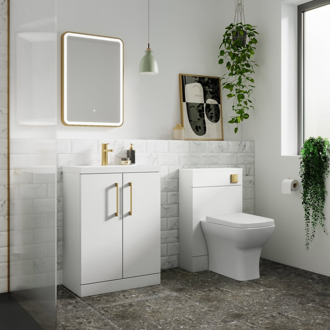 Nuie Arno 500mm Wc Unit Contemporary Gloss White MFC Painted Gloss 795x502x260mm - JJ Building Materials