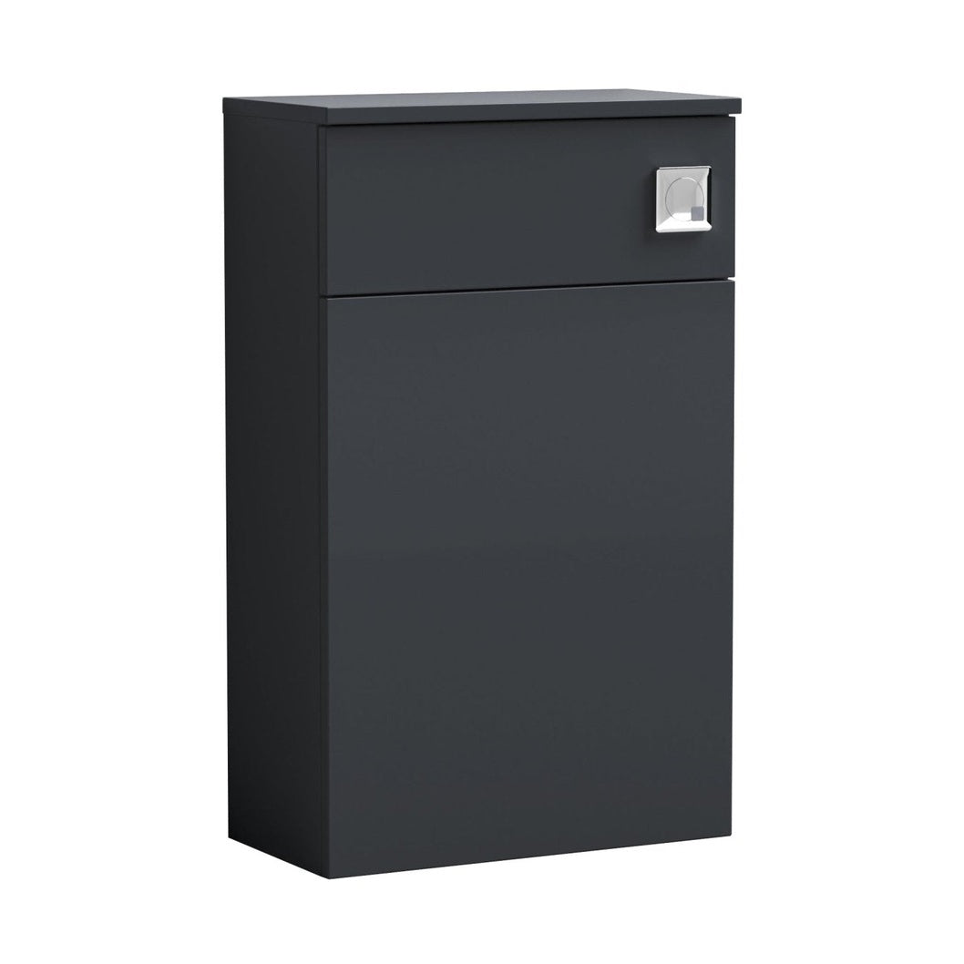 Nuie Arno 500mm Wc Unit Contemporary Soft Black MFC Painted Matt 818x502x253mm - JJ Building Materials