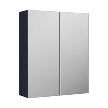 Nuie Arno 600mm Mirror Unit (50/50) Contemporary Midnight Blue MFC Painted Matt 715x600x182mm - JJ Building Materials