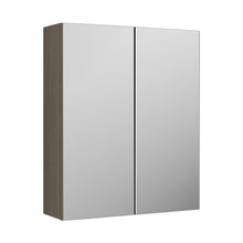 Nuie Arno 600mm Mirror Unit (50/50) Contemporary Solace Oak MFC Textured Woodgrain 715x600x182mm - JJ Building Materials